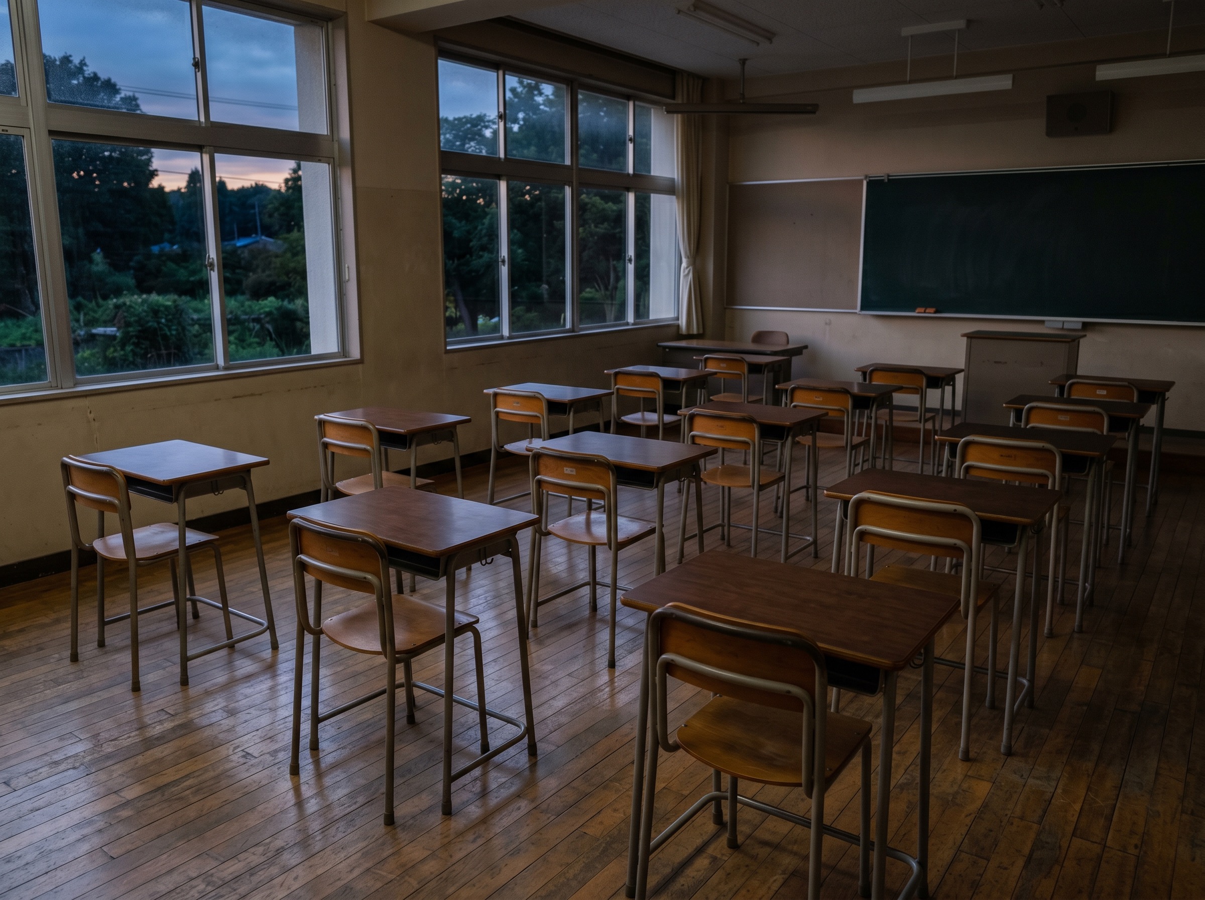 Several classroom chairs for unas sillas